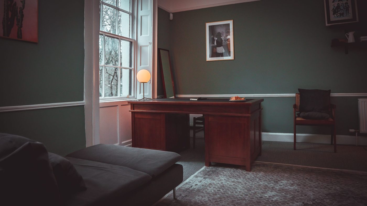 couch and desk therapy room the other clinic dublin